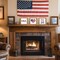 3pcs 4th Of July Wooden Patriotic Wall Decor with Frame (red white blue)